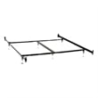 Pemberly Row Modern Metal California King Bed Frame in Black