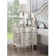Pemberly Row 3-Drawer Contemporary Wood Nightstand Silver Oak