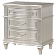 Pemberly Row 3-Drawer Contemporary Wood Nightstand Silver Oak