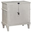 Pemberly Row 3-Drawer Contemporary Wood Nightstand Silver Oak
