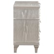 Pemberly Row 3-Drawer Contemporary Wood Nightstand Silver Oak
