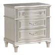 Pemberly Row 3-Drawer Contemporary Wood Nightstand Silver Oak