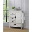 Pemberly Row 5-drawer Farmhouse Wood Door Chest in Antique White