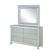 Pemberly Row 6-drawer Contemporary Wood Dresser Silver Metallic