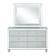 Pemberly Row 6-drawer Contemporary Wood Dresser Silver Metallic