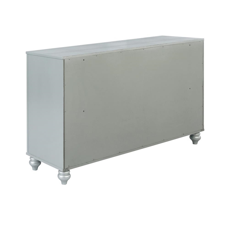 Pemberly Row 6-drawer Contemporary Wood Dresser Silver Metallic