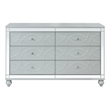 Pemberly Row 6-drawer Contemporary Wood Dresser Silver Metallic