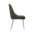 Pemberly Row Velvet Upholstered Curved Back Side Chairs Gray