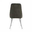 Pemberly Row Velvet Upholstered Curved Back Side Chairs Gray