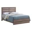 Pemberly Row Farmhouse Wood Eastern King Panel Bed in Barrel Oak