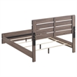 Pemberly Row Farmhouse Wood Queen Panel Bed in Barrel Oak Finish