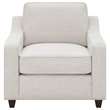 Pemberly Row Contemporary Upholstered Cushion Back Chair in Beige