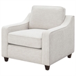 Pemberly Row Contemporary Upholstered Cushion Back Chair in Beige