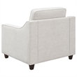 Pemberly Row Contemporary Upholstered Cushion Back Chair in Beige
