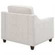 Pemberly Row Contemporary Upholstered Cushion Back Chair in Beige