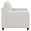 Pemberly Row Contemporary Upholstered Cushion Back Chair in Beige