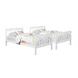 Pemberly Row Transitional Wood Twin Over Twin Bunk Bed White
