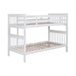 Pemberly Row Transitional Wood Twin Over Twin Bunk Bed White