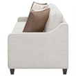 Pemberly Row Contemporary Upholstered Cushion Back Sofa in Beige