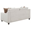 Pemberly Row Contemporary Upholstered Cushion Back Sofa in Beige