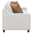 Pemberly Row Contemporary Upholstered Cushion Back Loveseat Beige