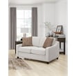 Pemberly Row Contemporary Upholstered Cushion Back Loveseat Beige