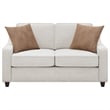 Pemberly Row Contemporary Upholstered Cushion Back Loveseat Beige