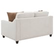 Pemberly Row Contemporary Upholstered Cushion Back Loveseat Beige