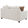 Pemberly Row Contemporary Upholstered Cushion Back Loveseat Beige