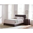 Pemberly Row Transitional Faux Leather Upholstered Full Bed Brown