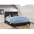 Pemberly Row Transitional Faux Leather Upholstered Full Bed Brown