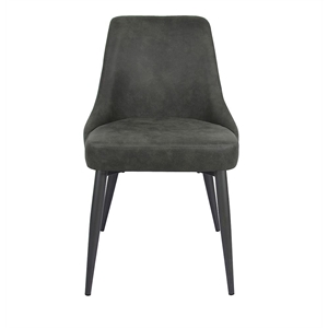 Pemberly Row Fabric Upholstered Curved Back Side Chairs Gray