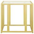 Pemberly Row Contemporary Metal Frame End Table in Matte Brass