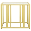 Pemberly Row Contemporary Metal Frame End Table in Matte Brass