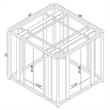 Pemberly Row Contemporary Metal Frame End Table in Matte Brass