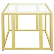 Pemberly Row Contemporary Metal Frame Coffee Table Matte Brass