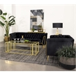 Pemberly Row Contemporary Metal Frame Coffee Table Matte Brass