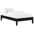 Pemberly Row Contemporary Wood Platform Twin Bed in Black Finish