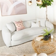 Pemberly Row Modern Fabric Upholstered Tight Back Sofa White