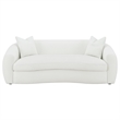 Pemberly Row Modern Fabric Upholstered Tight Back Sofa White