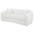 Pemberly Row Modern Fabric Upholstered Tight Back Sofa White