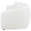 Pemberly Row Modern Fabric Upholstered Tight Back Sofa White