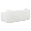 Pemberly Row Modern Fabric Upholstered Tight Back Sofa White