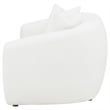 Pemberly Row Modern Fabric Upholstered Tight Back Loveseat White