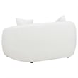 Pemberly Row Modern Fabric Upholstered Tight Back Loveseat White