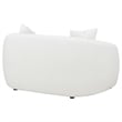 Pemberly Row Modern Fabric Upholstered Tight Back Loveseat White
