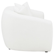 Pemberly Row Modern Fabric Upholstered Tight Back Loveseat White