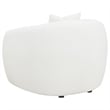 Pemberly Row Modern Fabric Upholstered Tight Back Chair White