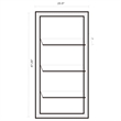 Pemberly Row Modern Glass 3-Shelf Rectangle Wall Mirror Silver
