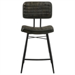 Pemberly Row Leather Upholstered Counter Height Stools Espresso